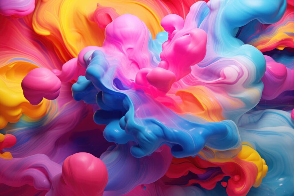 Super Colorful Under Water Ink Liquid Art Stock Free