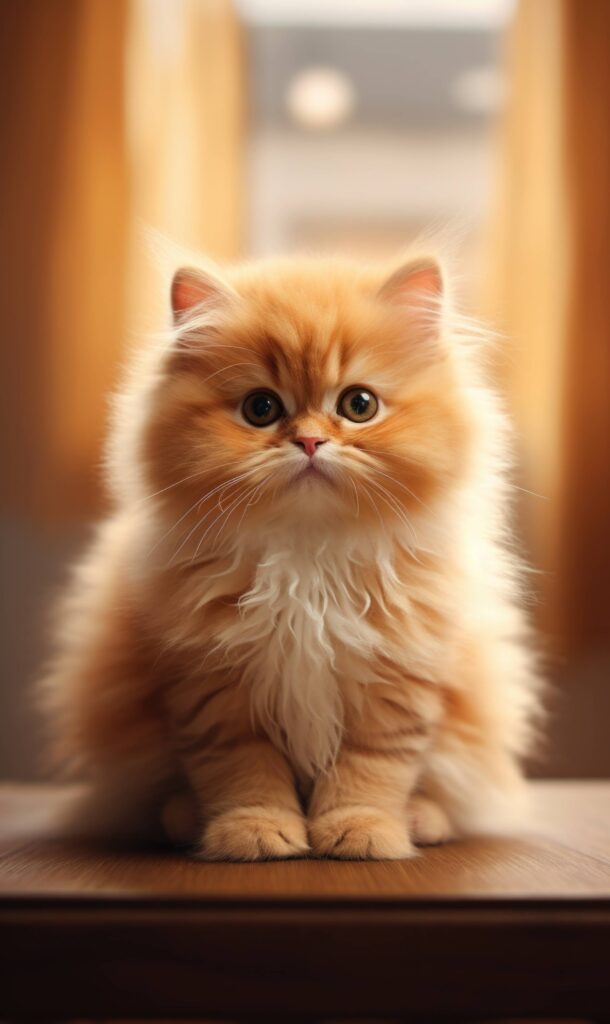 Super Cute Fluffy Cat Stock Free