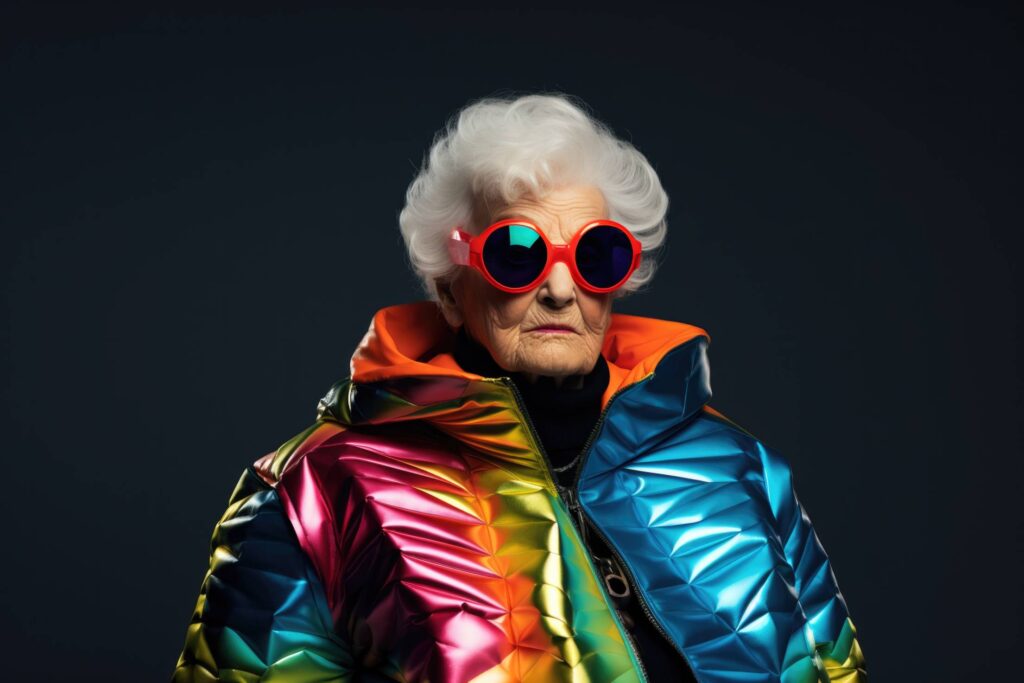 Super Stylish Grandma Stock Free