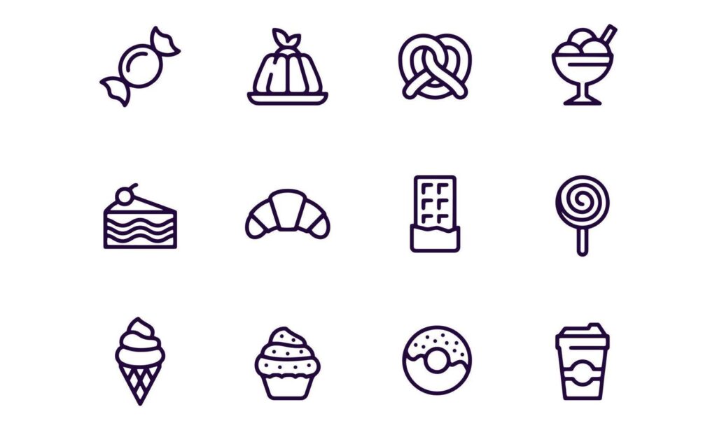 sweet food icons vector design Stock Free