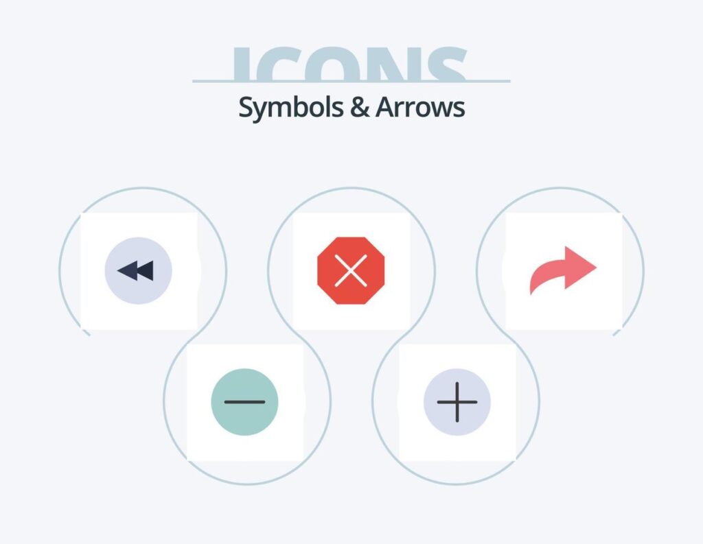 Symbols and Arrows Flat Icon Pack 5 Icon Design. . rewind. . arrow Stock Free