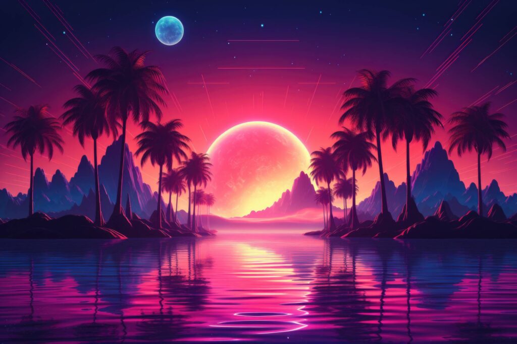 Synthwave Cyberwave Vaporwave Retrowave Wallpaper Stock Free