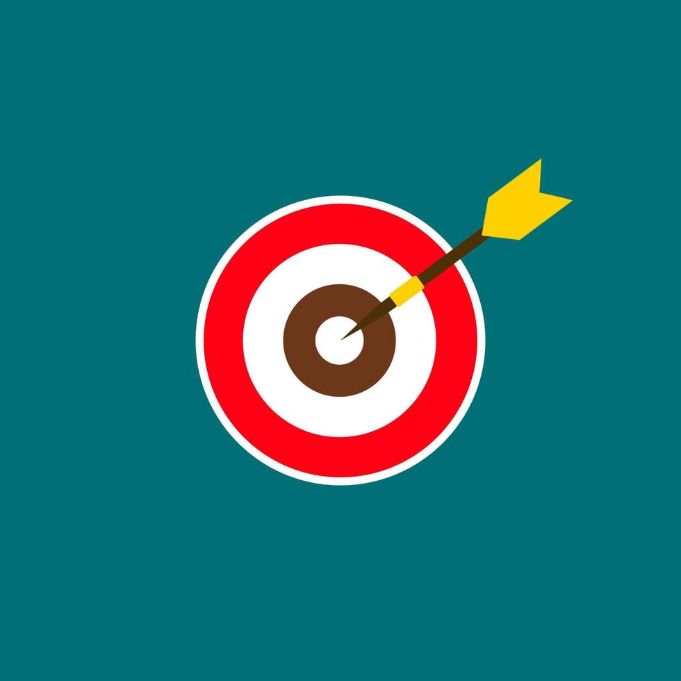 Target icon with an arrow flat icon. Stock Free and Free SVG