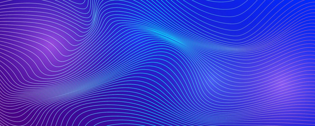 Tech background with abstract wave lines. Free Vector