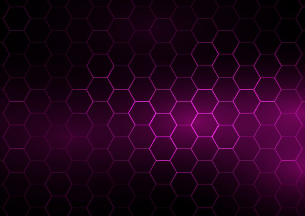 Techno banner with hexagonal design Free Vector