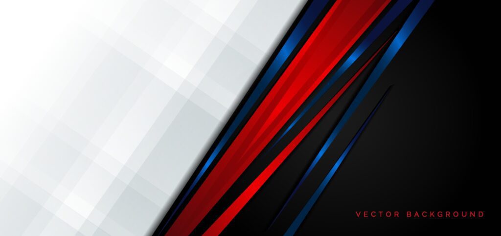 Template corporate concept red black blue and white contrast background. Free Vector