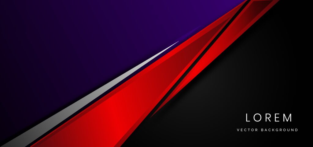 Template corporate concept red black purple and grey contrast background. Free Vector