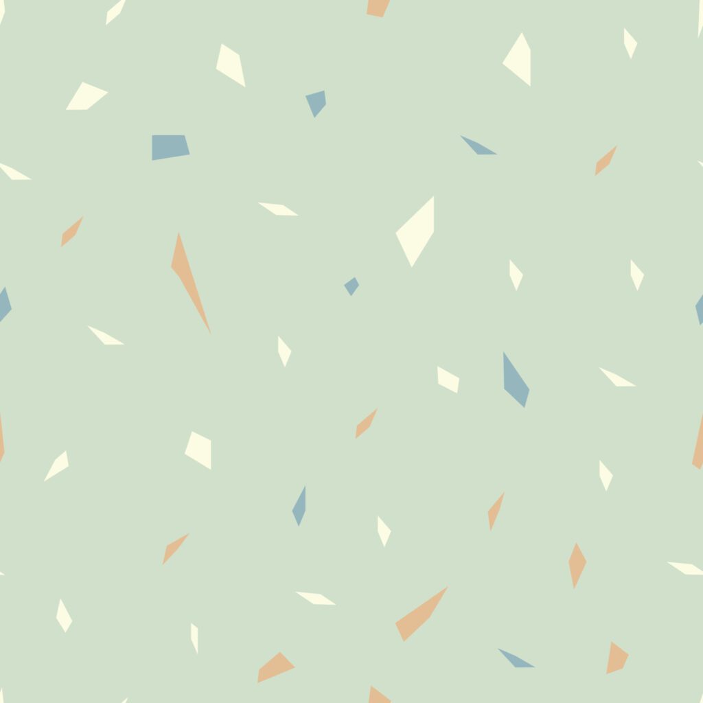 Terrazzo pattern vector, seamless marble texture, retro italian background, pastel colors Free Vector