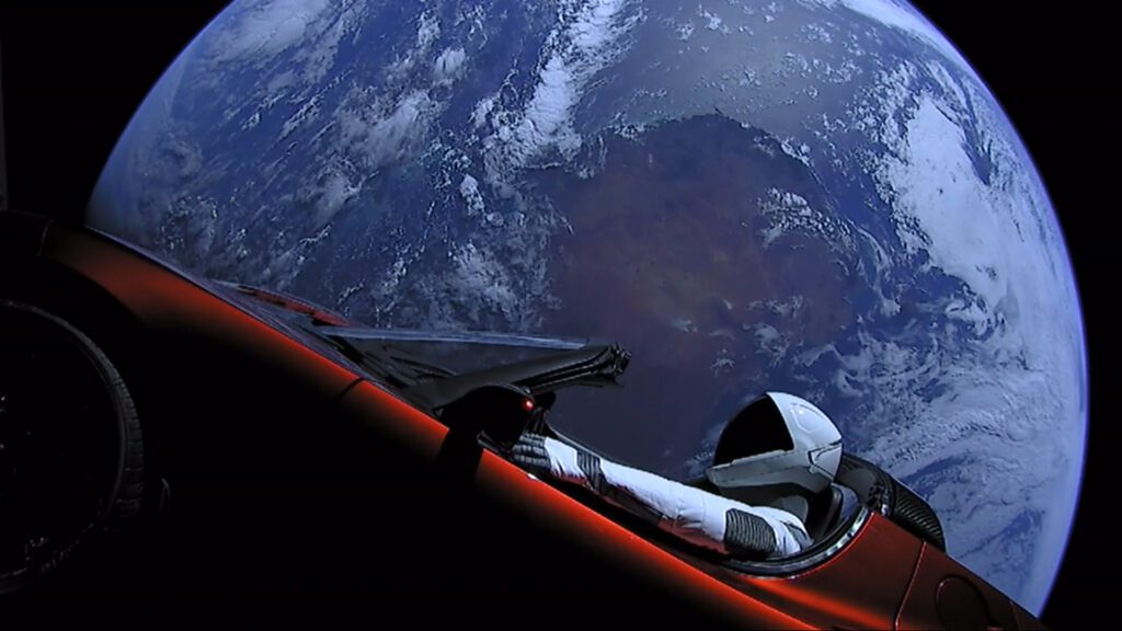 Tesla in Space Falcon Heavy Demo Mission Free Photo