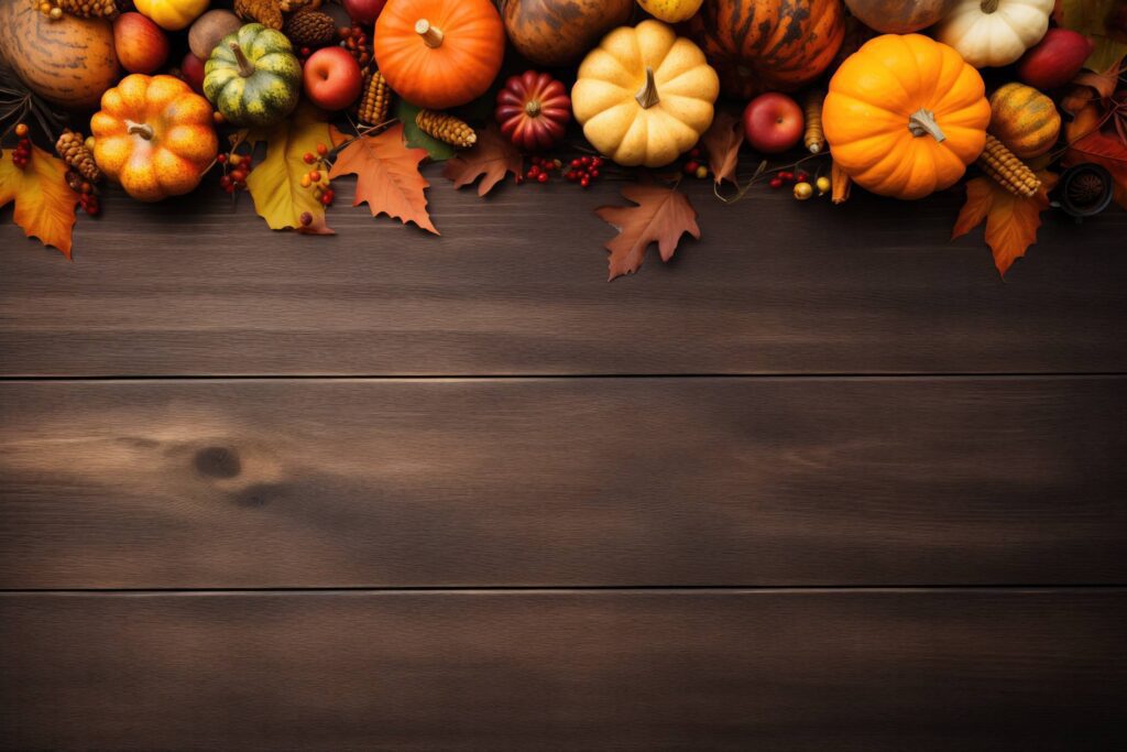 Thanksgiving Background with Blank Space for Text and Greetings Stock Free