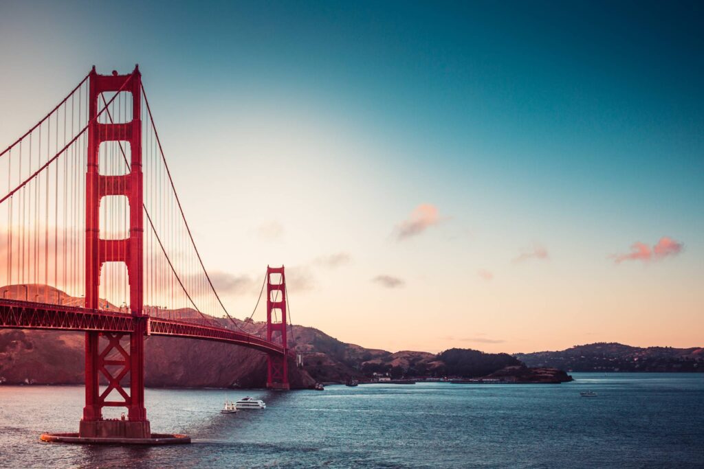 The Golden Gate Bridge Sunset Free Photo