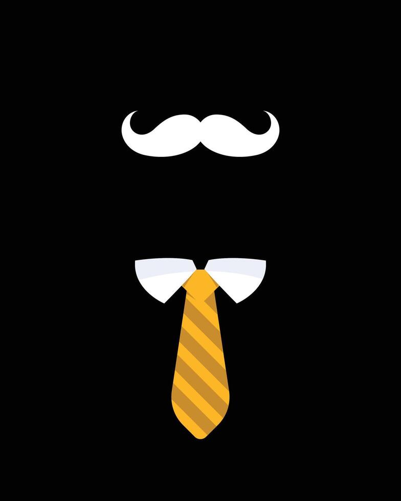 The mustache and necktie icon design. Stock Free