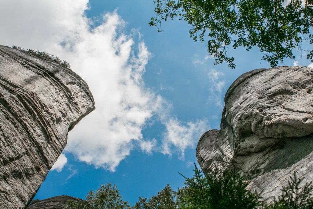 The Sky Through Adršpach-Teplice Rocks Free Photo