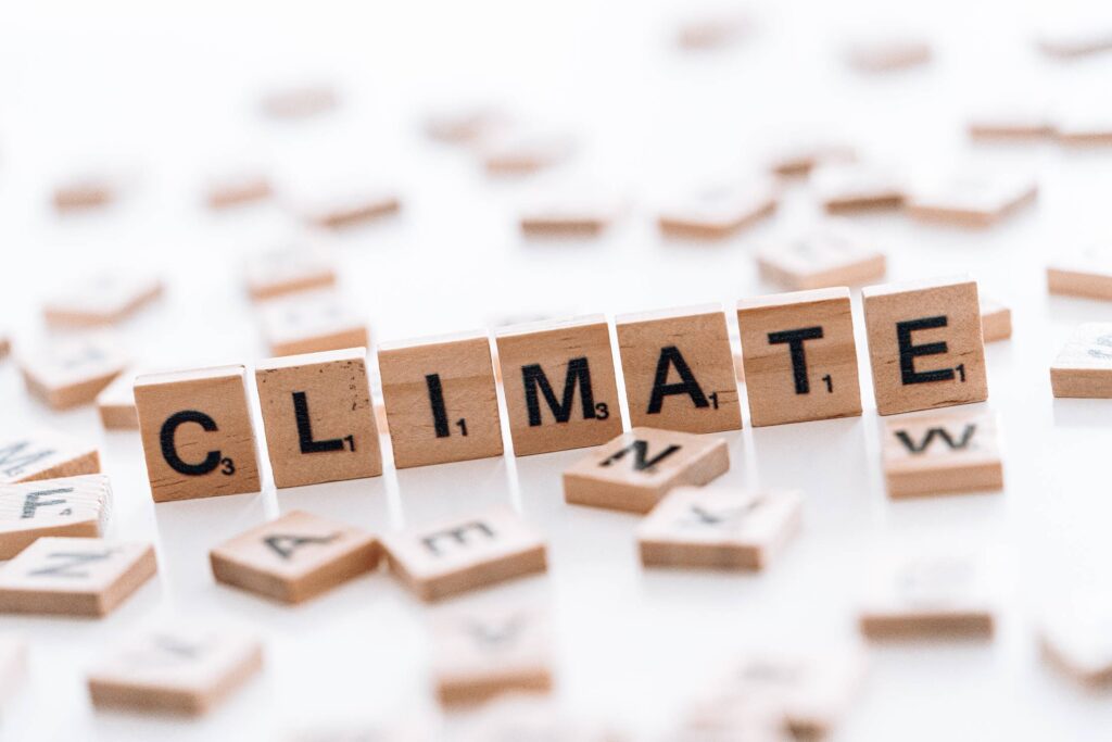 The Word Climate Written on The Scrabble Tiles Free Photo