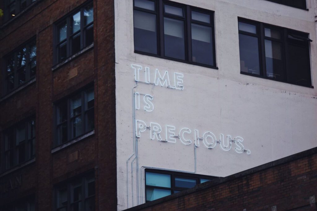 Time Is Precious Neon Sign Stock Free