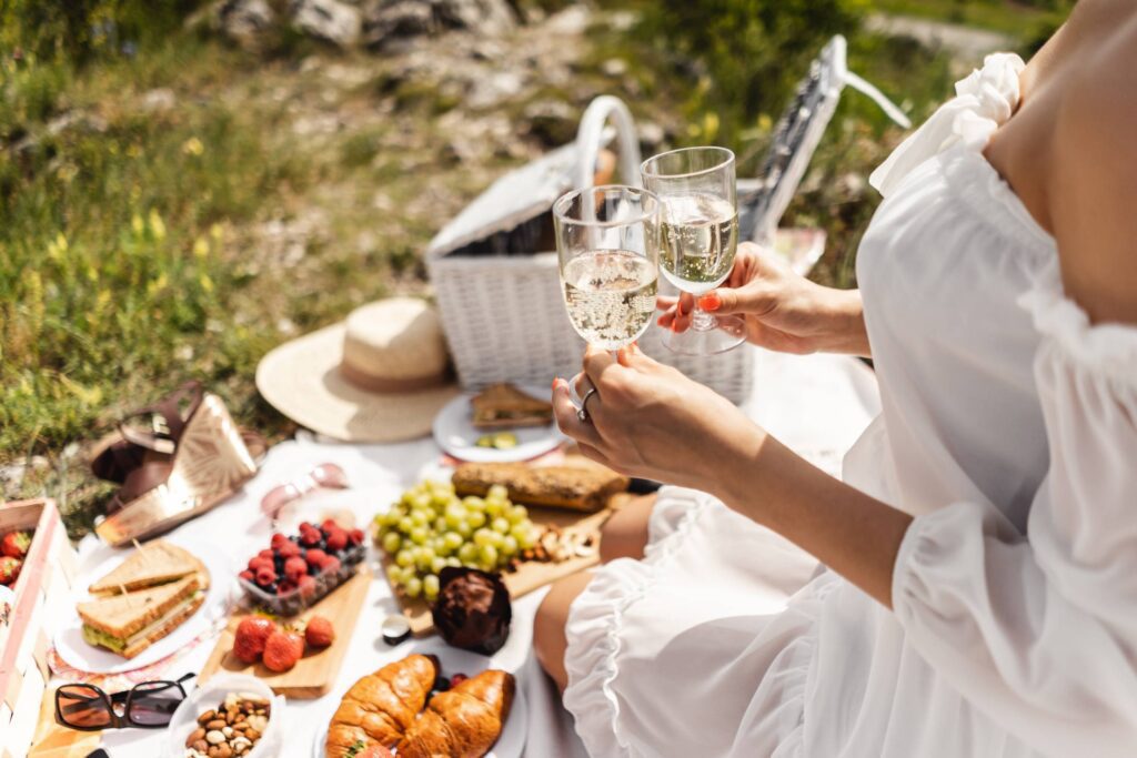 Toast at a Picnic Free Photo