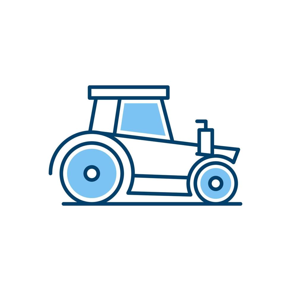 Tractor line icon. linear style sign for mobile concept and web design. Outline vector icon. Isolated on white background Stock Free