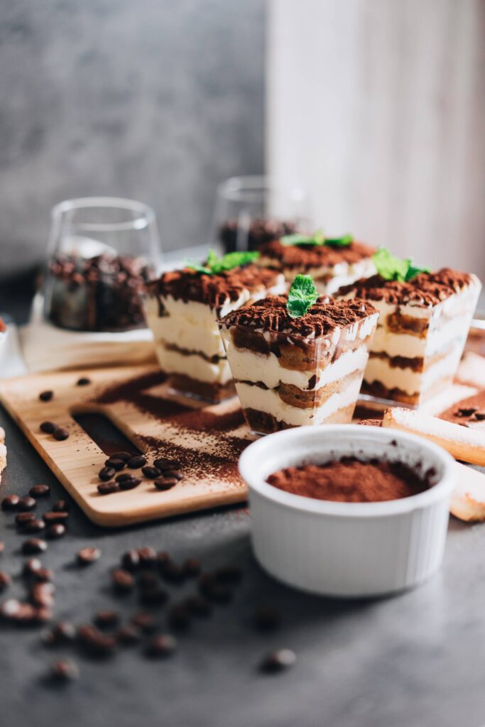 Traditional Italian Tiramisu Trifles Free Photo