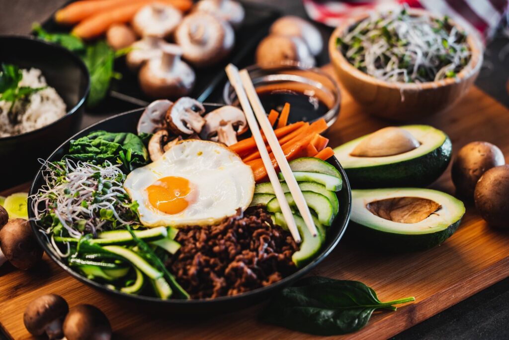 Traditional Korean Dish Bibimbap Free Photo