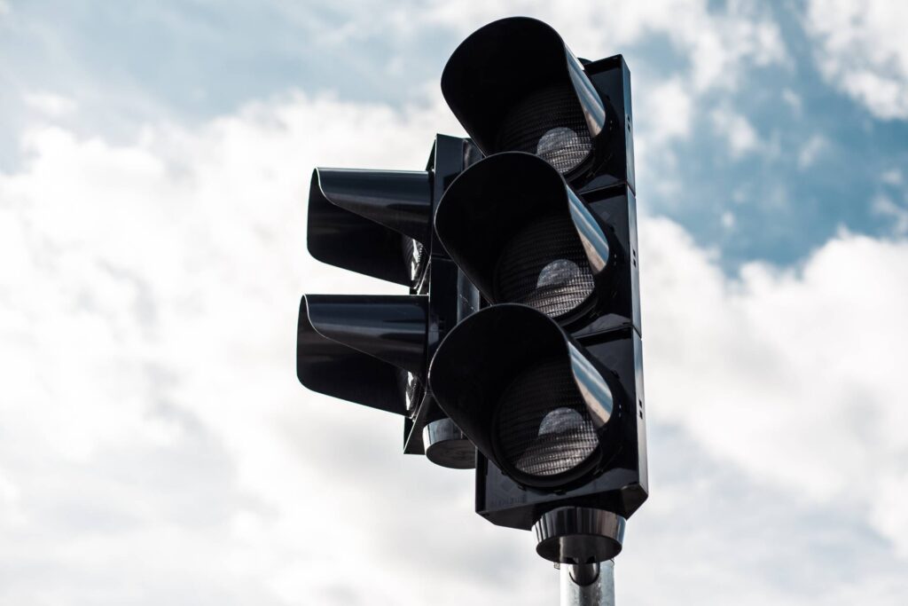 Traffic Lights and Sky With Clouds #2 Free Photo