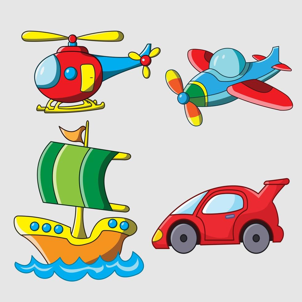 Transportation Icon Cartoon Color Vector Stock Free