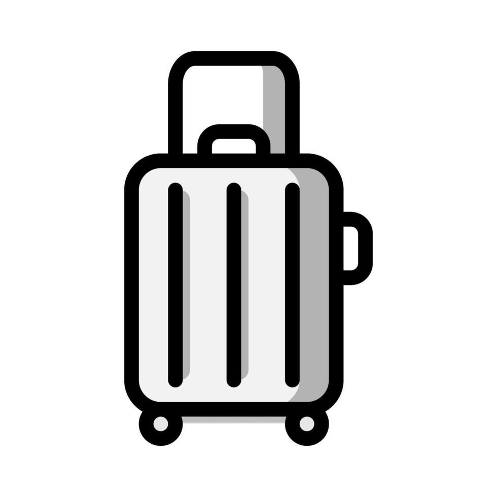 Travel bag flat icon. editable travel suitcase symbols. Stock Free