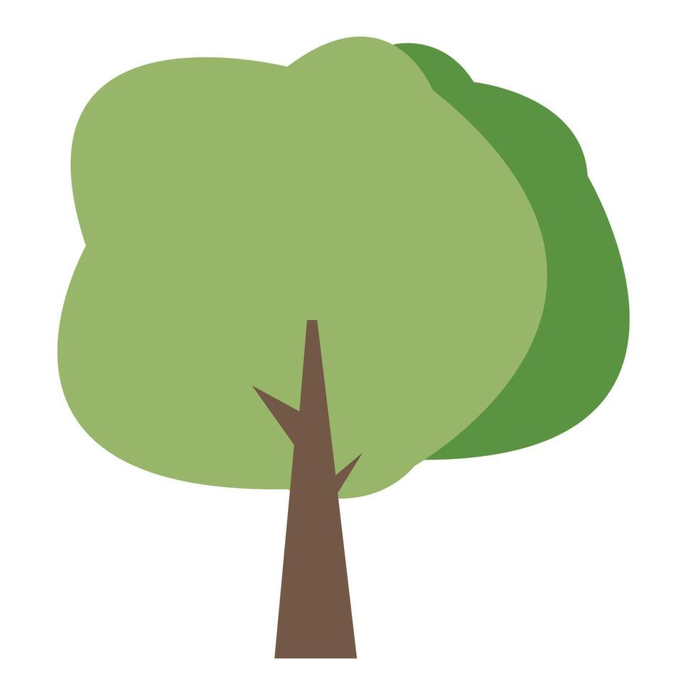 tree forest nature icon. Green trees flat illustration. Stock Free