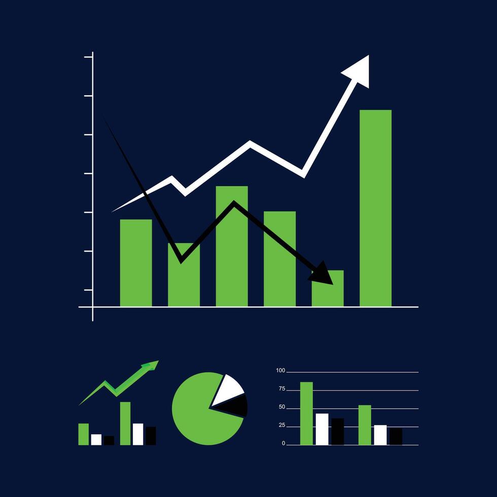 trend simple concept icons set. Contains such icons as trend setting, uptrend, downtrend, news and more, can be used for web, logo Stock Free