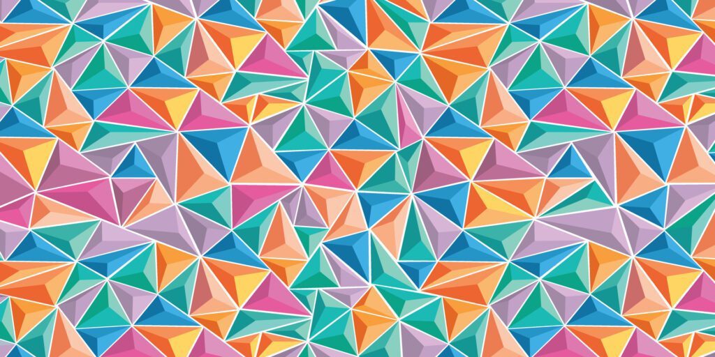 Triangular pattern shapes vector illustration for background design. Free Vector