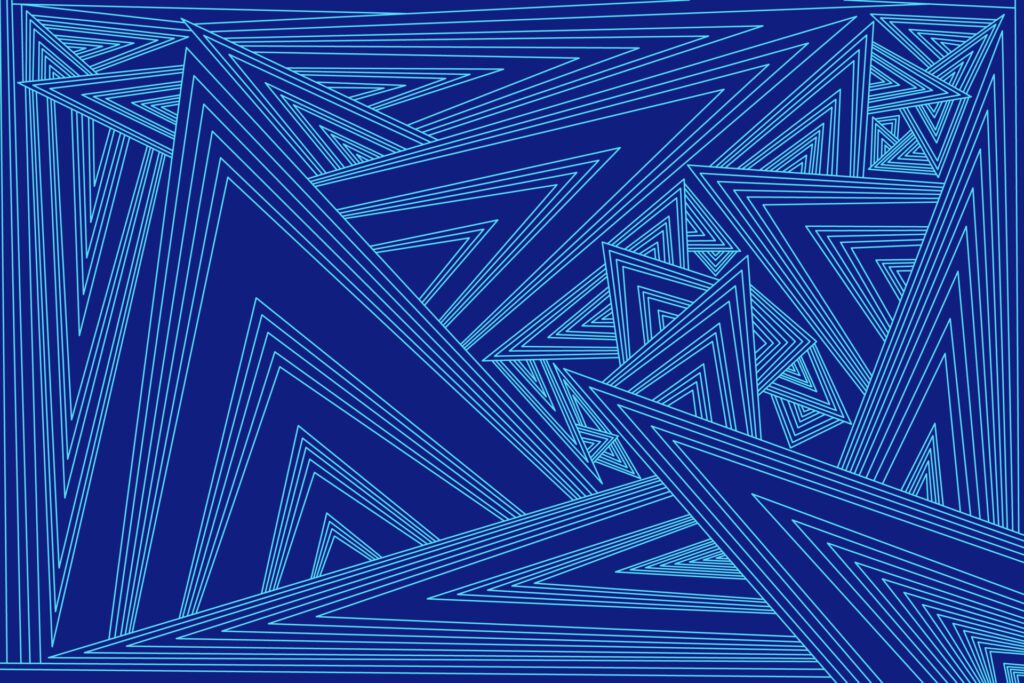 Triangular tiled line illustration on a blue background Free Vector and Free SVG