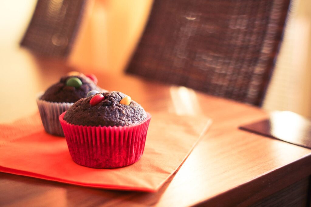 Two Delicious & Yummy Muffins Free Photo