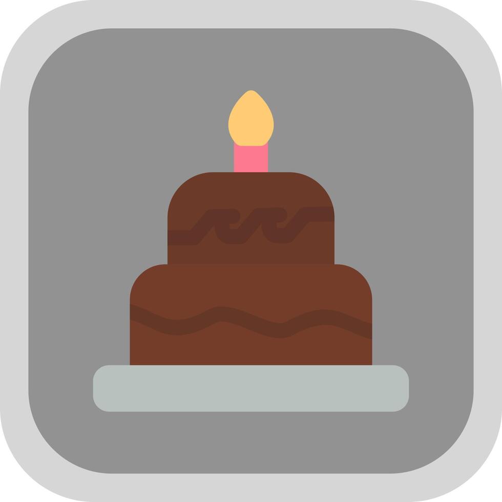 Two Layered Cake Vector Icon Design Stock Free