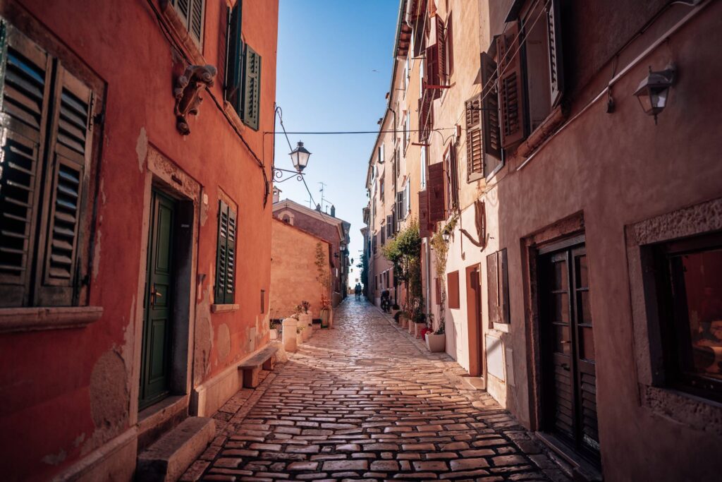 Typical Old Streets in Rovinj Free Photo