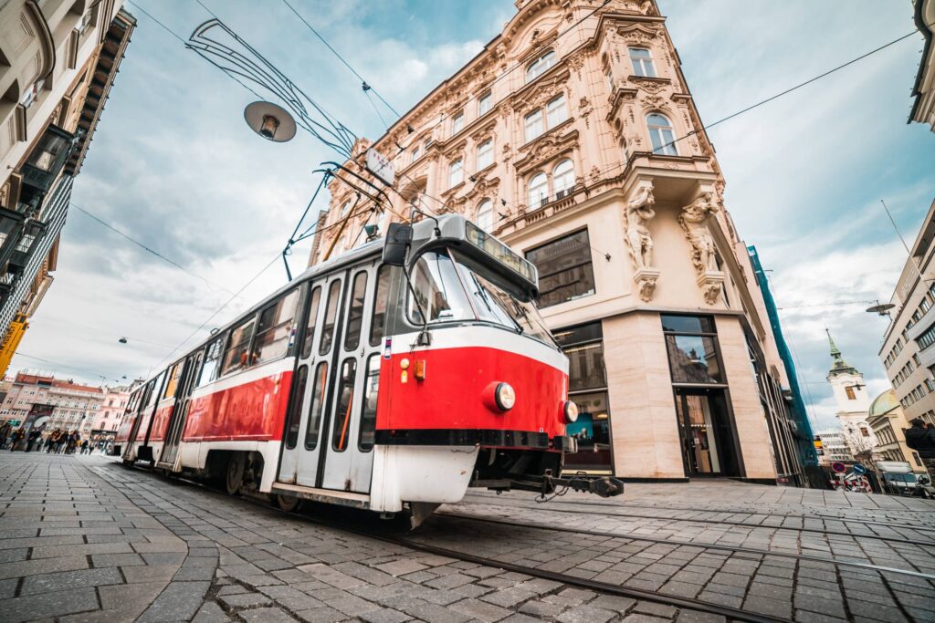 Typical Old Tram in Czech Republic Free Photo