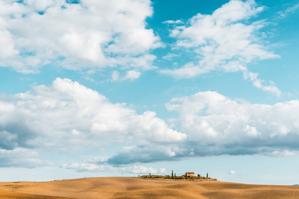 Typical Tuscan Landscape After Harvest, Val d’Orcia Italy Free Photo