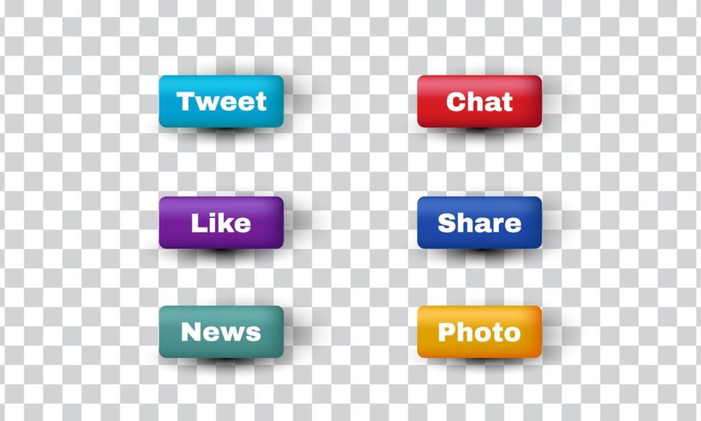 unique 3d social media networking concept group color icon design isolated on Stock Free