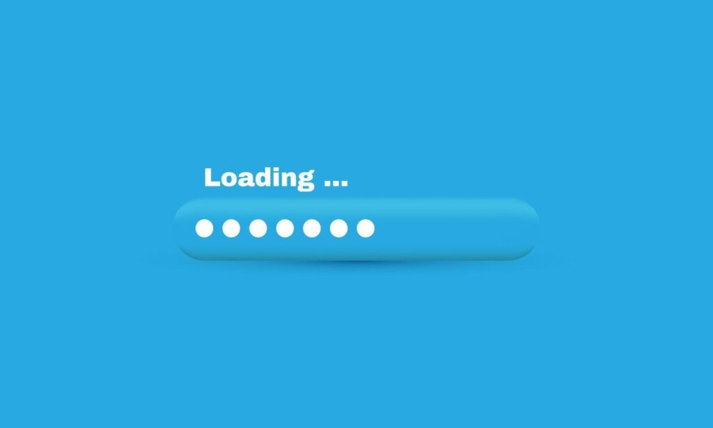 unique realistic blue bar loading icon 3d design isolated on Stock Free