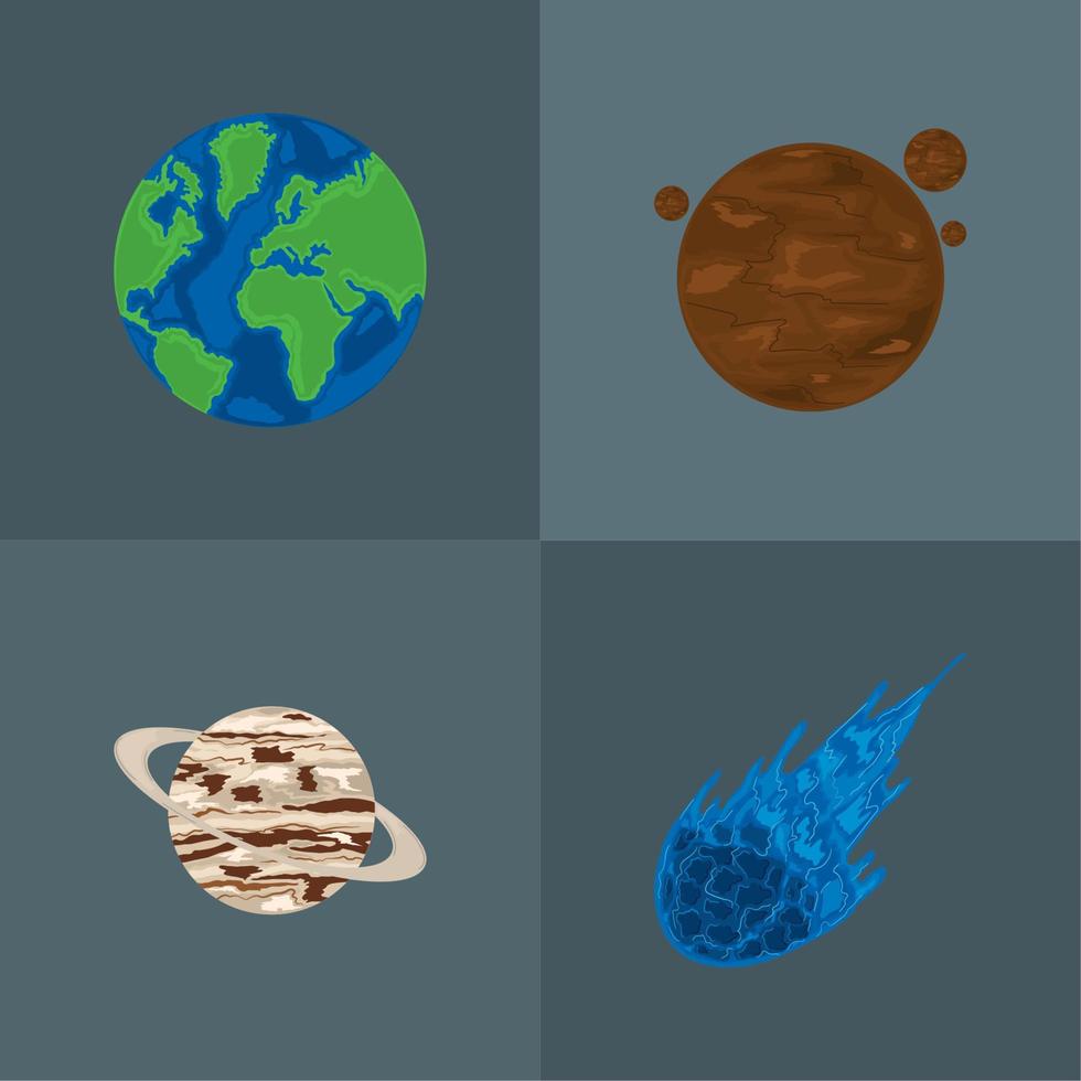 universe space icons Stock Free