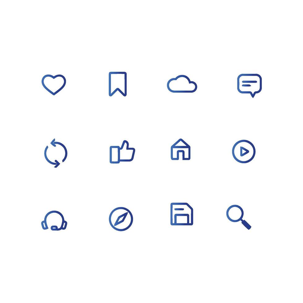 user interface icon set , app icon Stock Free