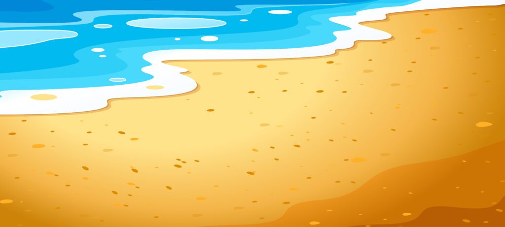 A close up beach background Free Vector