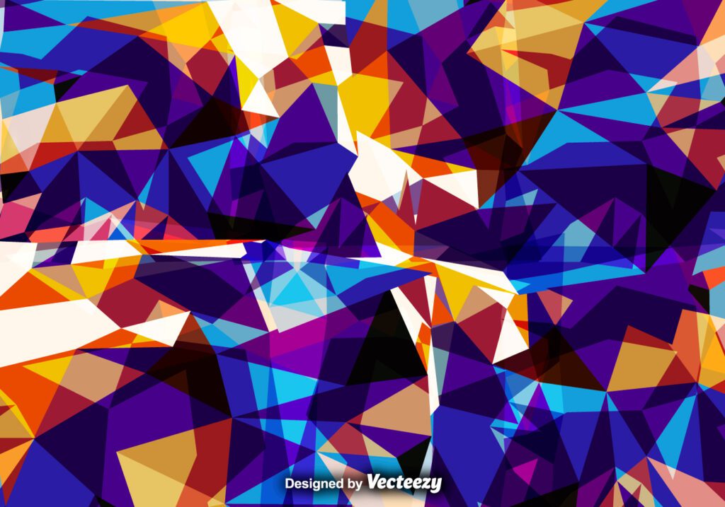 Vector Abstract Background With Colorful Polygons Free Vector and Free SVG