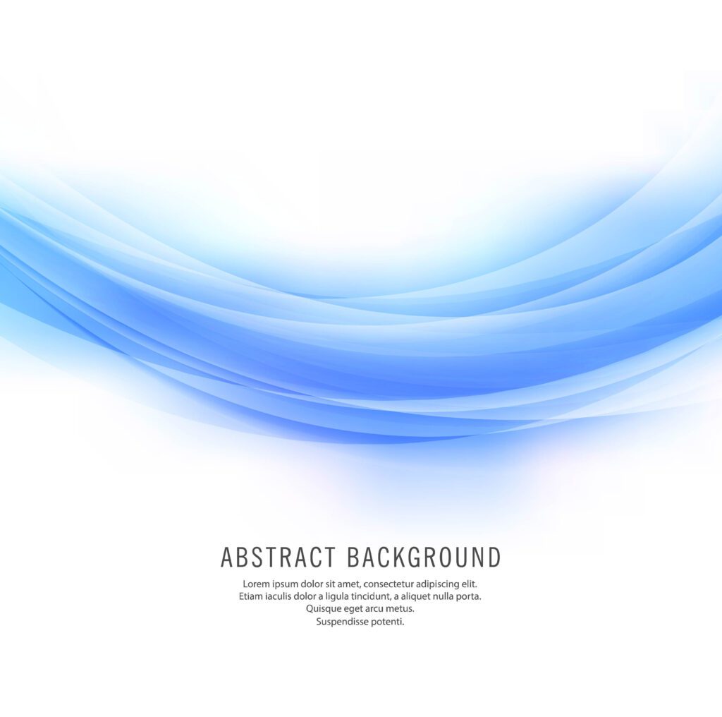 Abstract blue light creative shiny wave on white background Free Vector