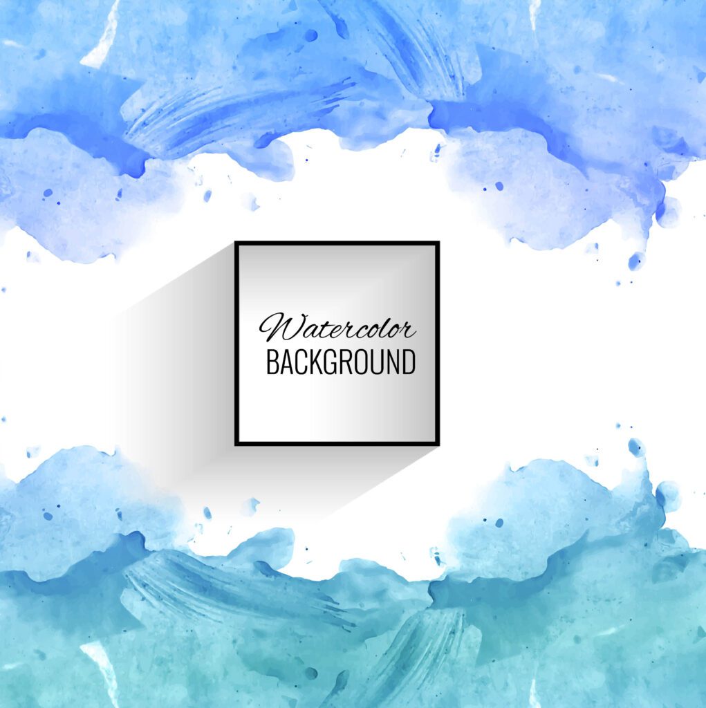 Abstract blue splash watercolor background Free Vector