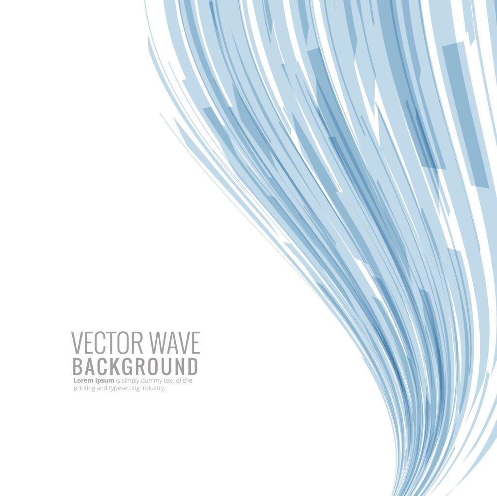 Abstract blue wave background illustration Free Vector