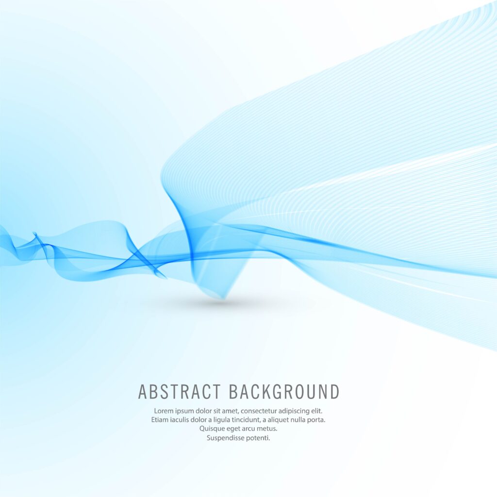 Abstract business blue wave background Free Vector