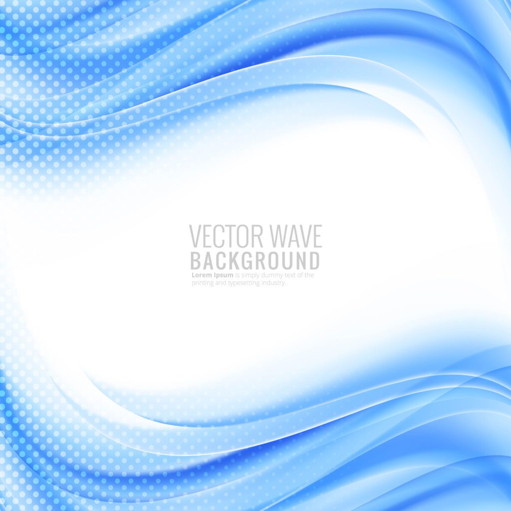 Abstract elegant stylish blue wave background Free Vector