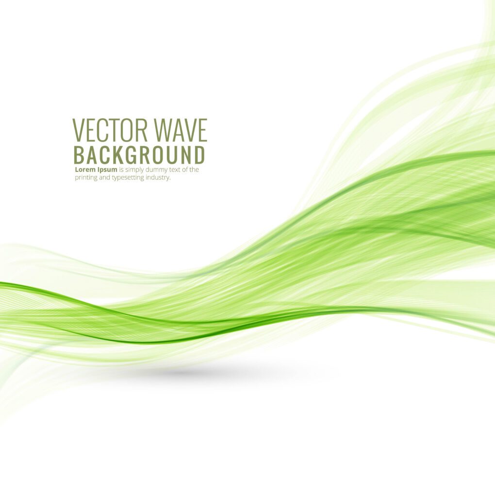 Abstract green wave background Free Vector