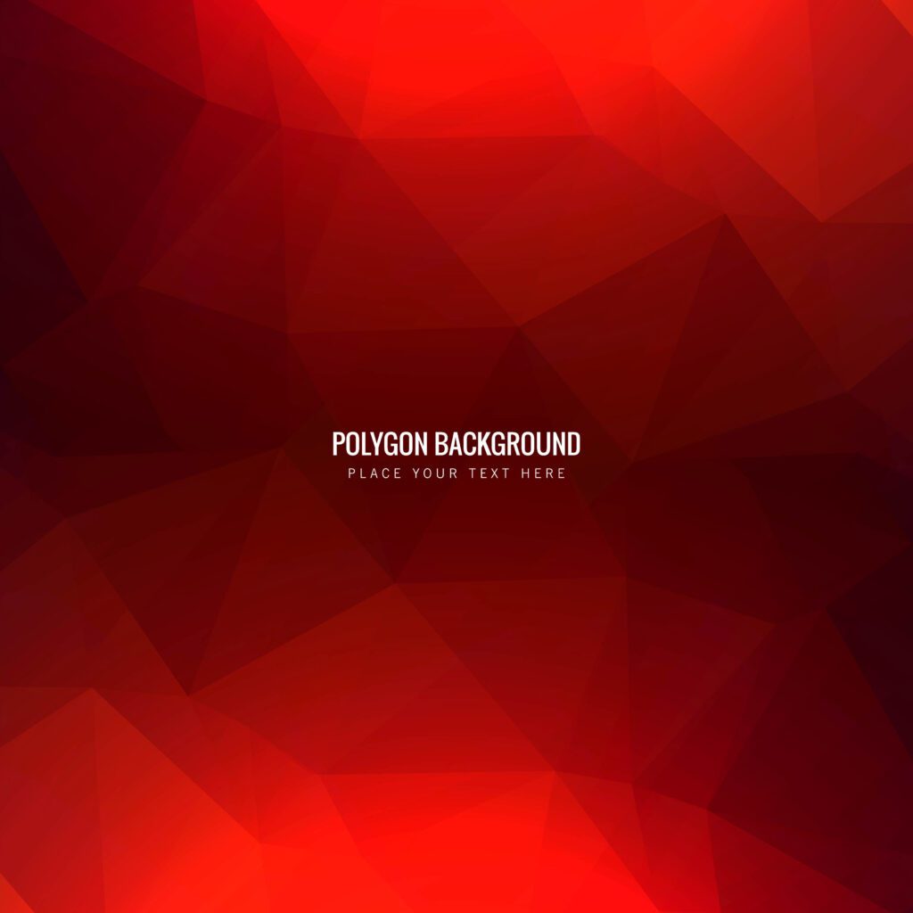 Abstract red polygonal background Free Vector