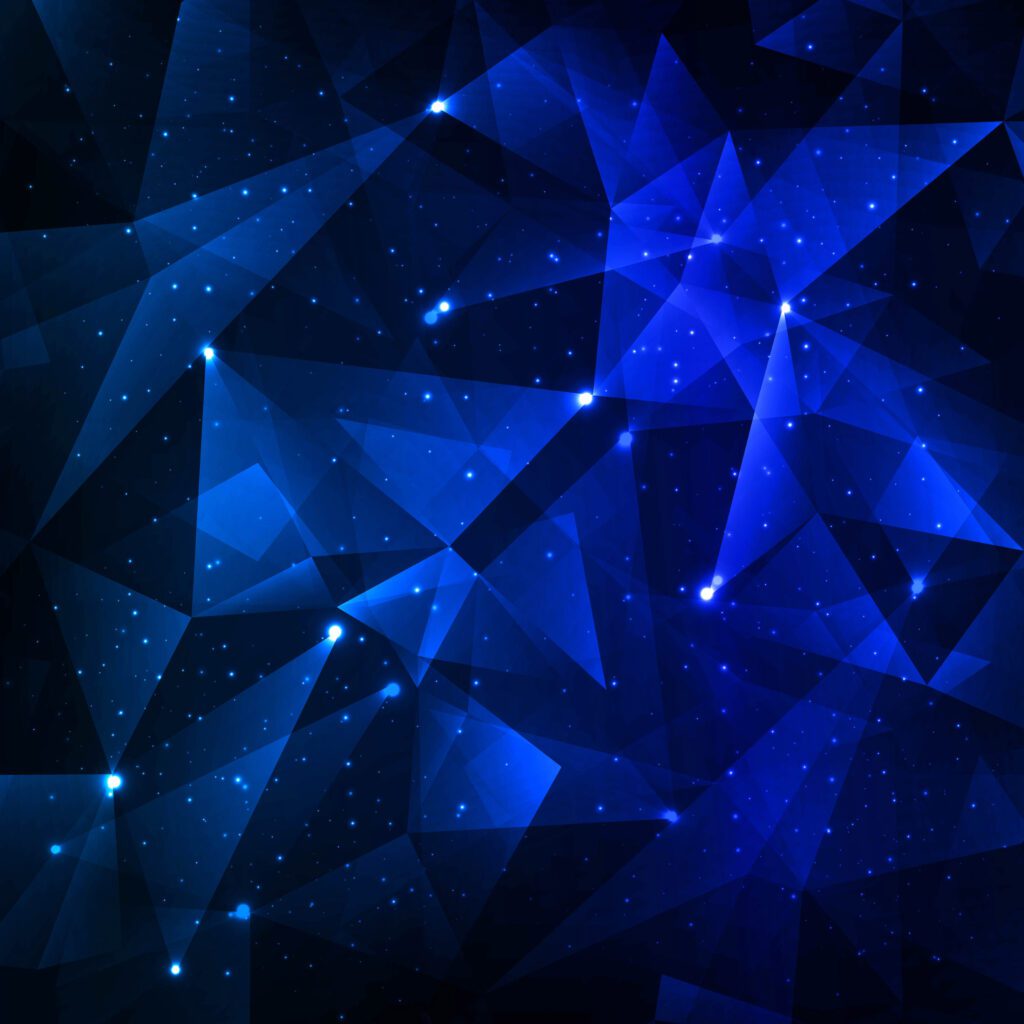 Abstract shiny blue polygon background Free Vector