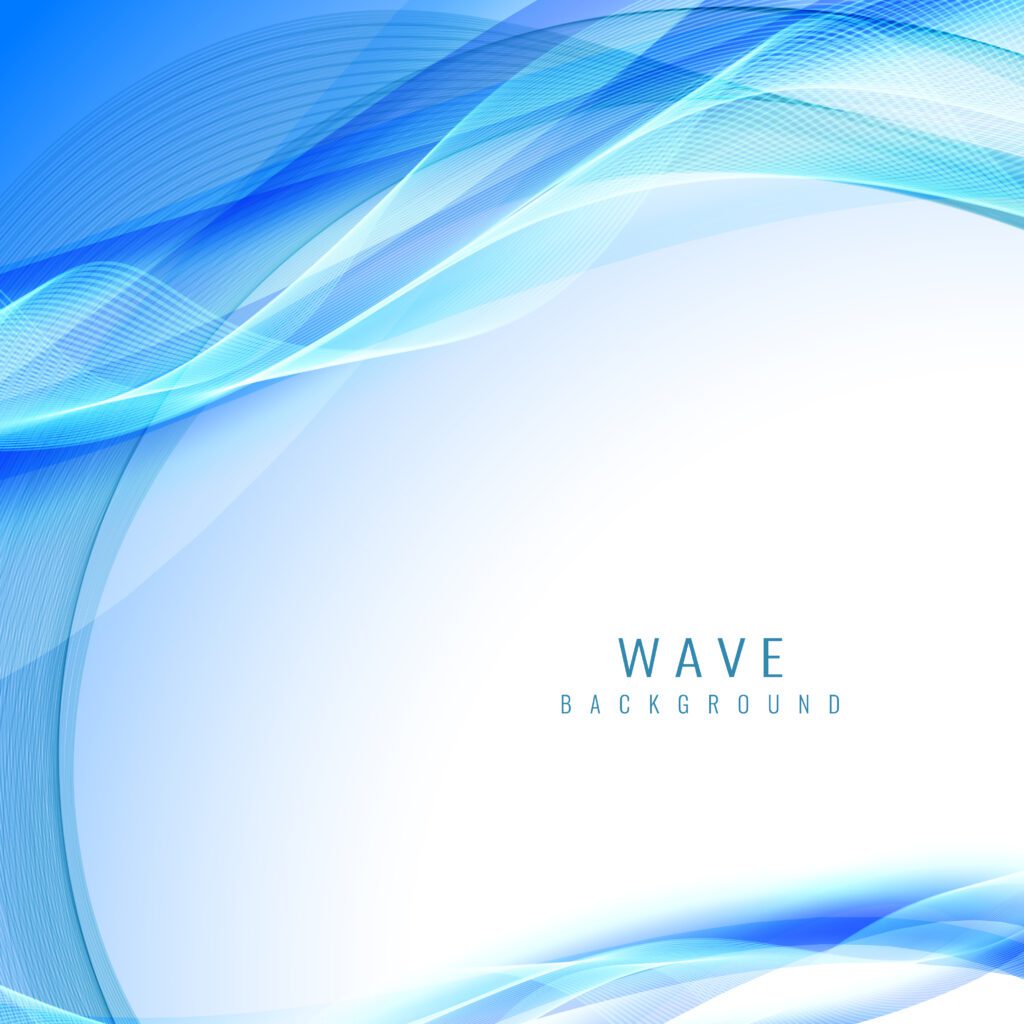 Abstract stylish blue wave background Free Vector